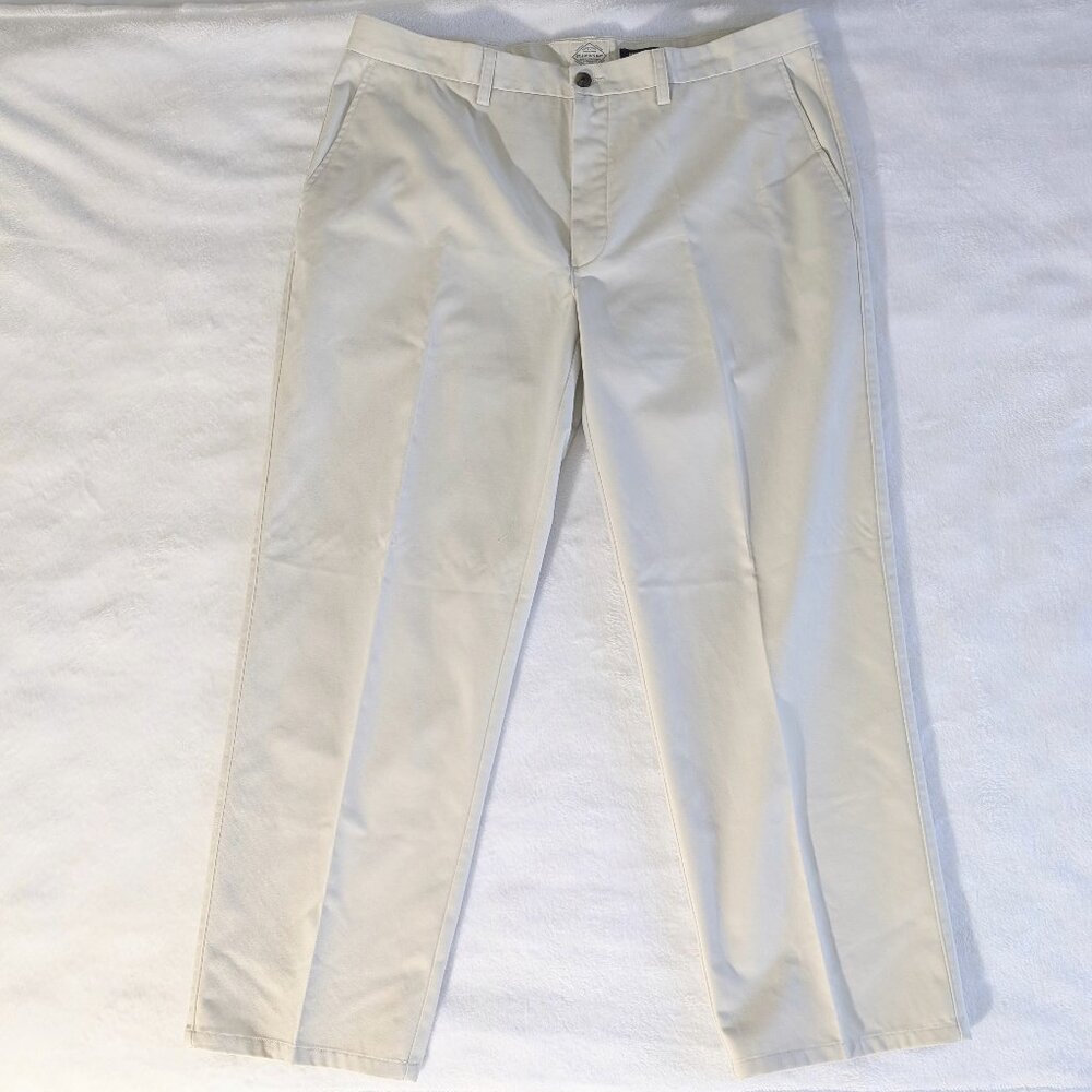 St Johns Bay Mens Big and Tall Relaxed Fit Dress Pant (Khaki, 40W X 32L)